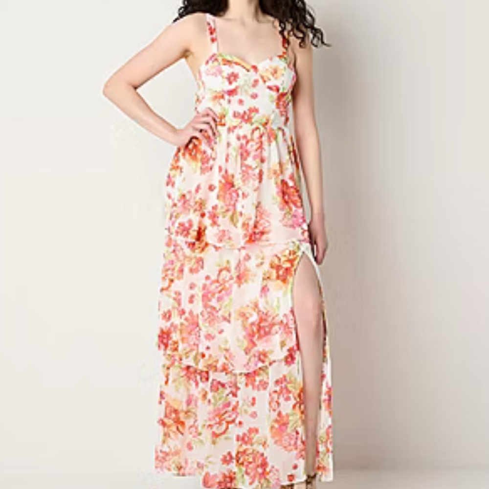 Floral Sleeveless Dress size L NWT